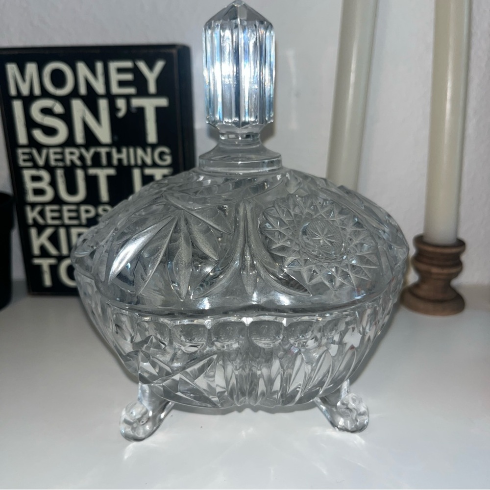 Vintage crystal jar